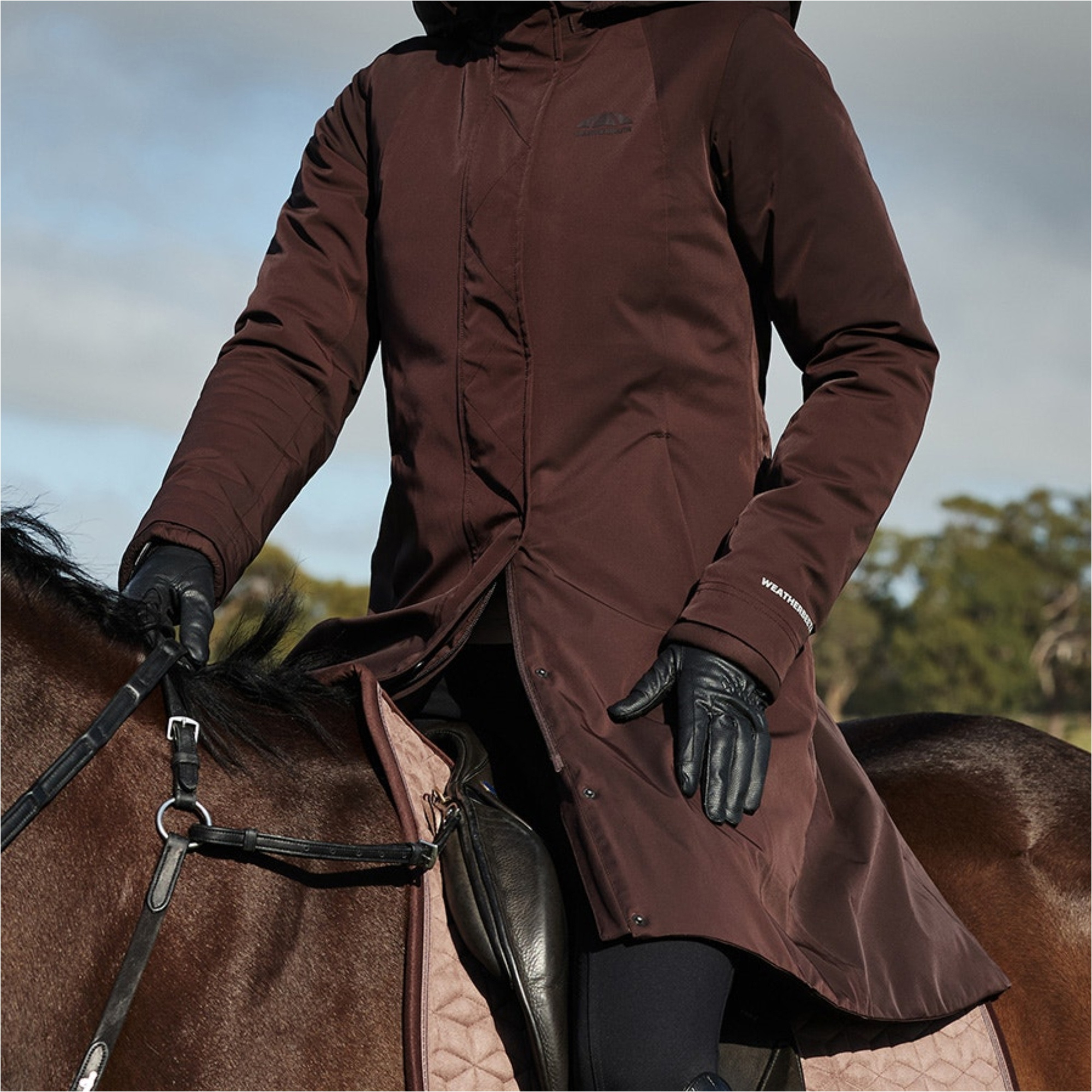 2026 WeatherBeeta Femmes Protect Étanche Isolé Veste De Conduite Longue 1031368 - Espresso